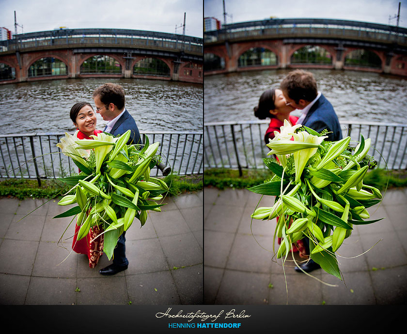 Hochzeitsfotograf Berlin Hochzeitsportrait an der Spree