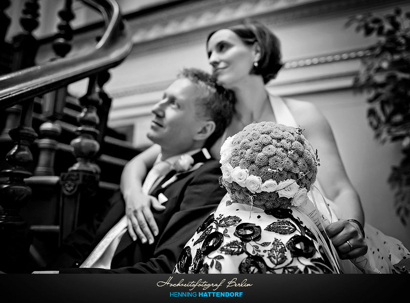 Hochzeitsfotograf Berlin Hochzeitsportrait im Standesamt Villa Kogge